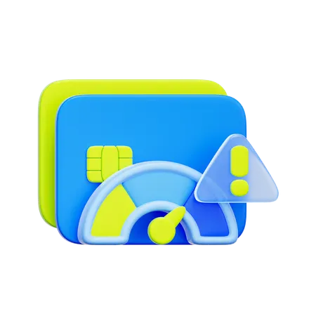 Advertencia de límite de crédito  3D Icon