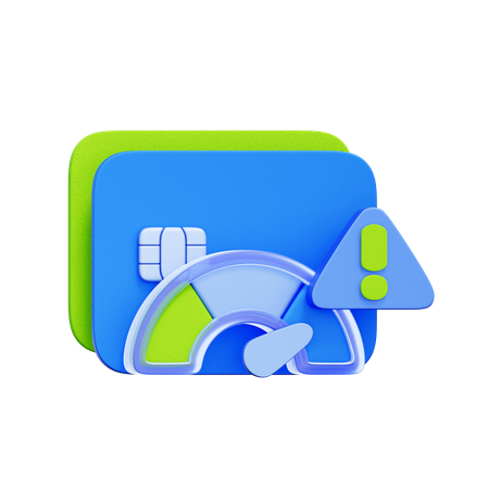 Advertencia de límite de crédito  3D Icon