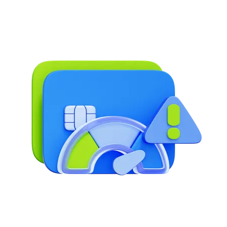 Advertencia de límite de crédito  3D Icon