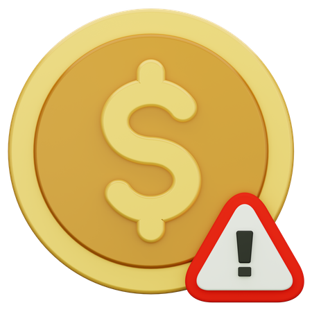 Advertencia de moneda  3D Icon