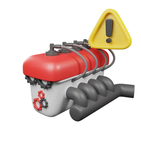 Advertencia del motor  3D Icon