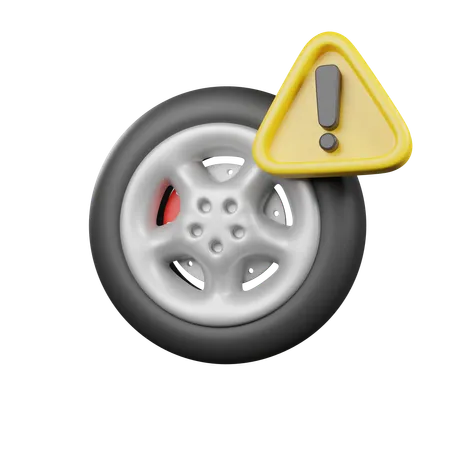 Advertencia de neumáticos  3D Icon