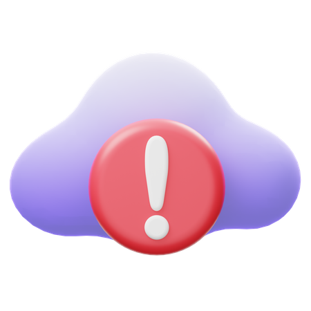 Advertencia de nube  3D Icon