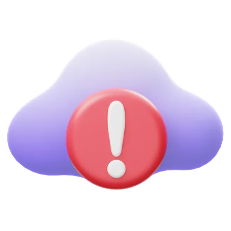 Advertencia de nube  3D Icon