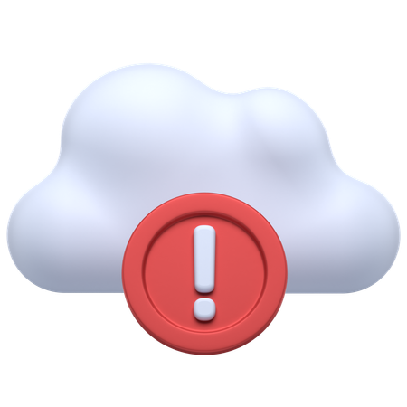 Advertencia de nube  3D Icon