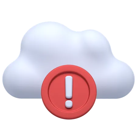 Advertencia de nube  3D Icon