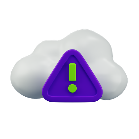 Advertencia de nube  3D Icon