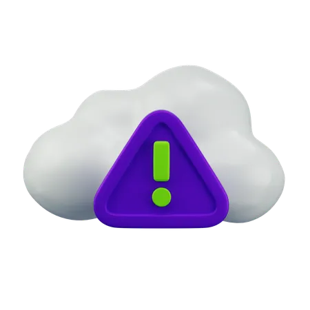 Advertencia de nube  3D Icon