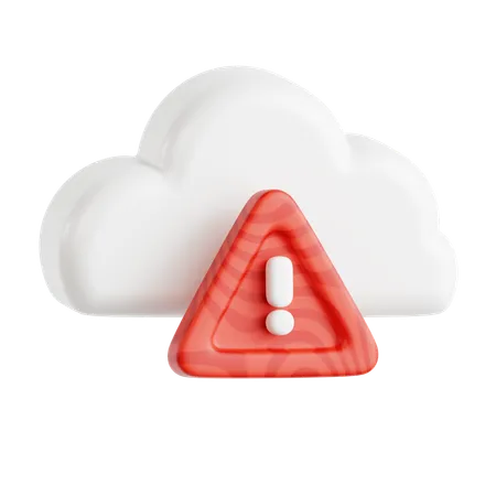 Advertencia de nube  3D Icon