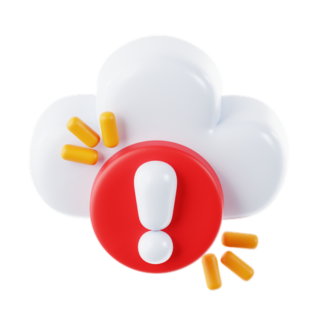 Advertencia de nube  3D Icon