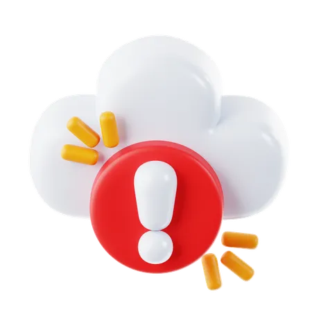 Advertencia de nube  3D Icon