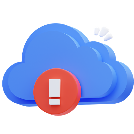 Advertencia de nube  3D Icon