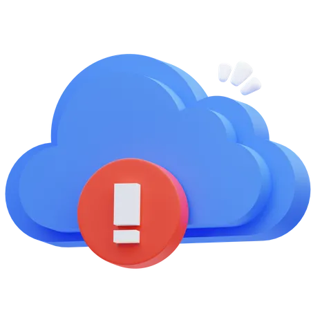 Advertencia de nube  3D Icon