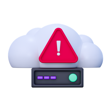 Advertencia de nube  3D Icon