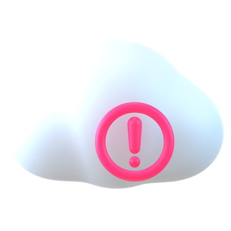 Advertencia de nube  3D Icon