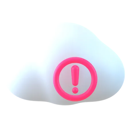 Advertencia de nube  3D Icon