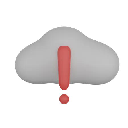 Advertencia de nube  3D Icon