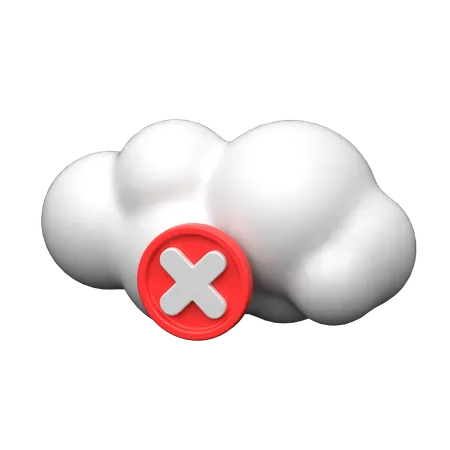 Advertencia de nube  3D Icon