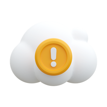 Advertencia de nube  3D Icon