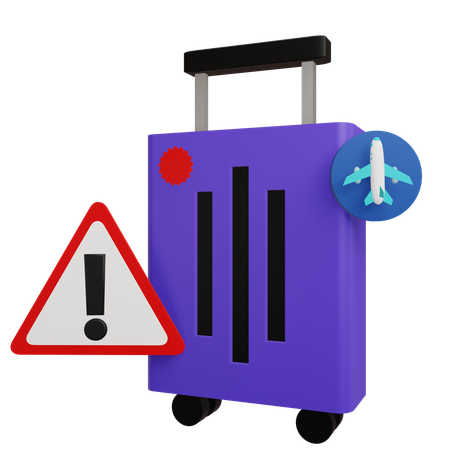 Advertencia de viaje  3D Icon