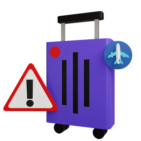 Advertencia de viaje  3D Icon