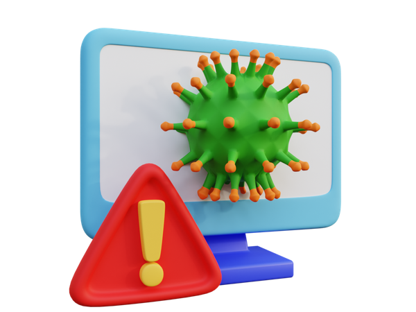 Advertencia de virus  3D Icon