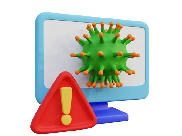 Advertencia de virus  3D Icon