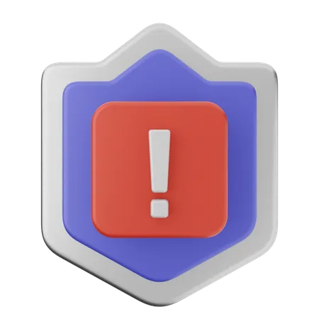 Escudo de protección de advertencia  3D Icon