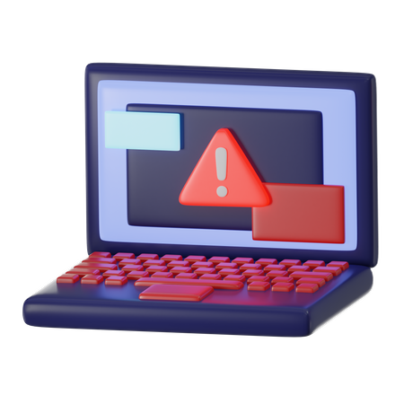 Advertencia de computadora portátil  3D Icon