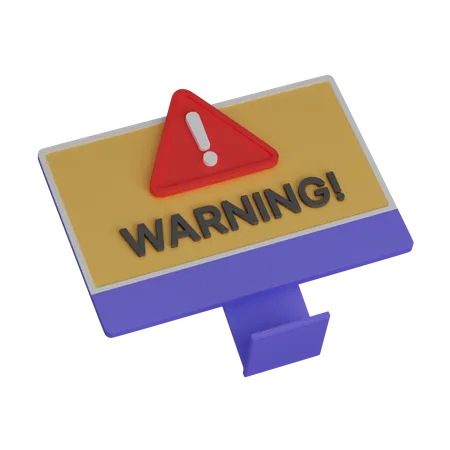 Advertencia Web Sobre Peligro 3D Icon