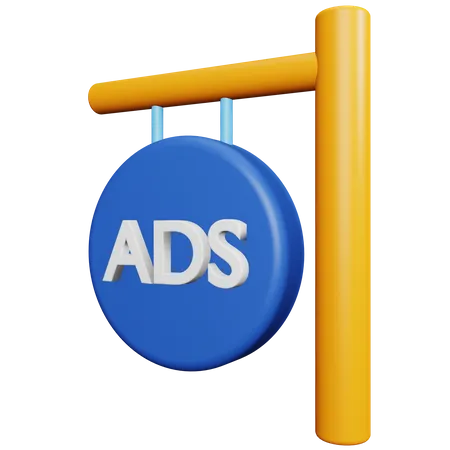 Advertise Billboard  3D Icon