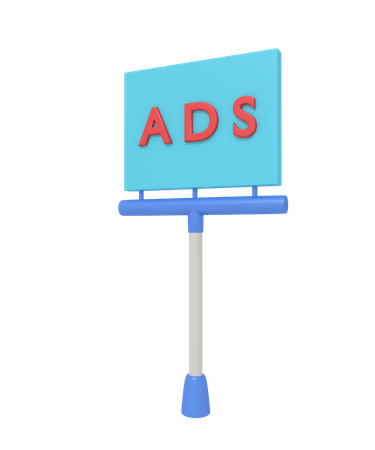 Advertisement Billboard  3D Illustration