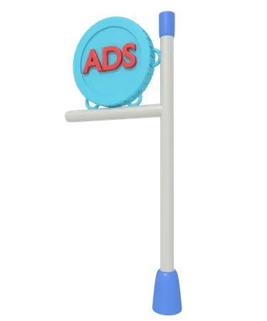 Advertisement Billboard  3D Illustration