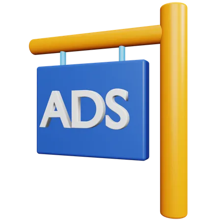 Advertisement Billboard 3D Icon
