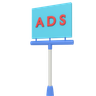 3d advertising billboard emoji