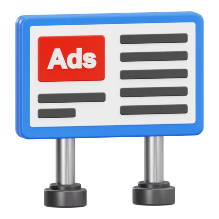 Advertisement board  3D Icon