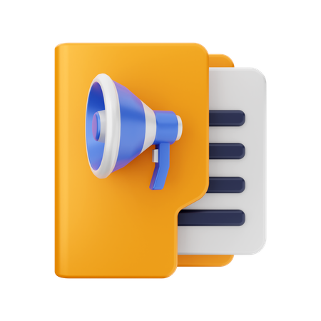 Advertisement Folder 3D Icon