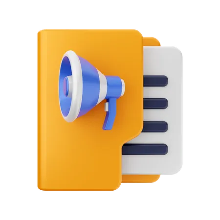 Advertisement Folder 3D Icon