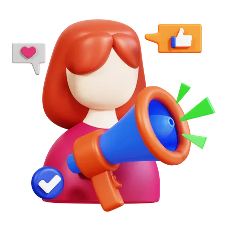 Advertisement Influencer  3D Icon