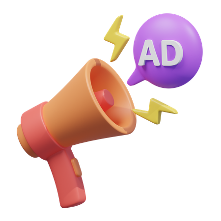 Advertisement speaker  3D Icon