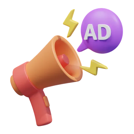 Advertisement speaker  3D Icon