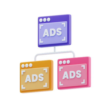 Advertisement System  3D Icon