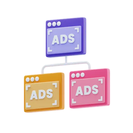 Advertisement System  3D Icon