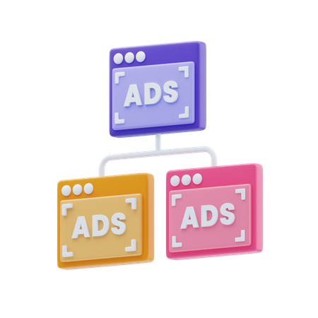 Advertisement System  3D Icon