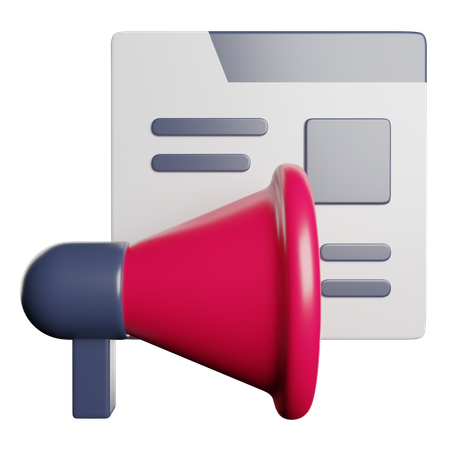 Advertising  3D Icon