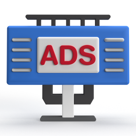 Advertising Billboard  3D Icon