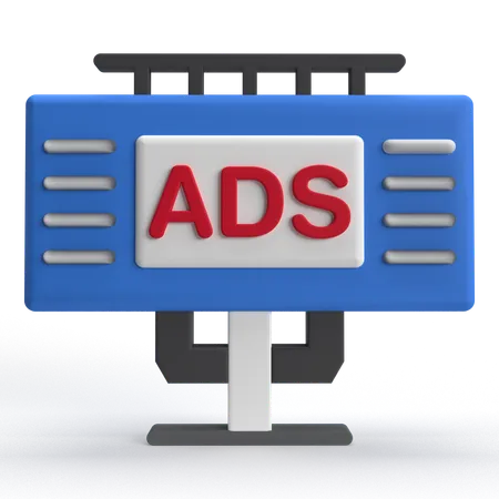 Advertising Billboard  3D Icon