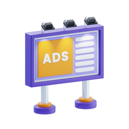 Advertising Board  3D Icon