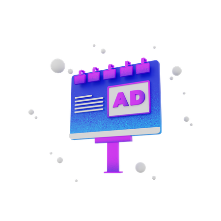 Advertising Board 3D Illustration