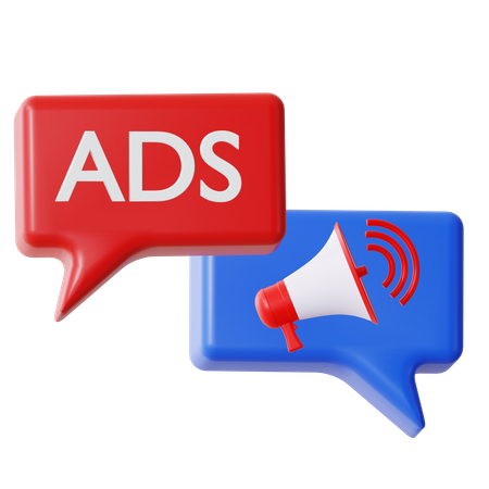 Advertising Chat  3D Icon